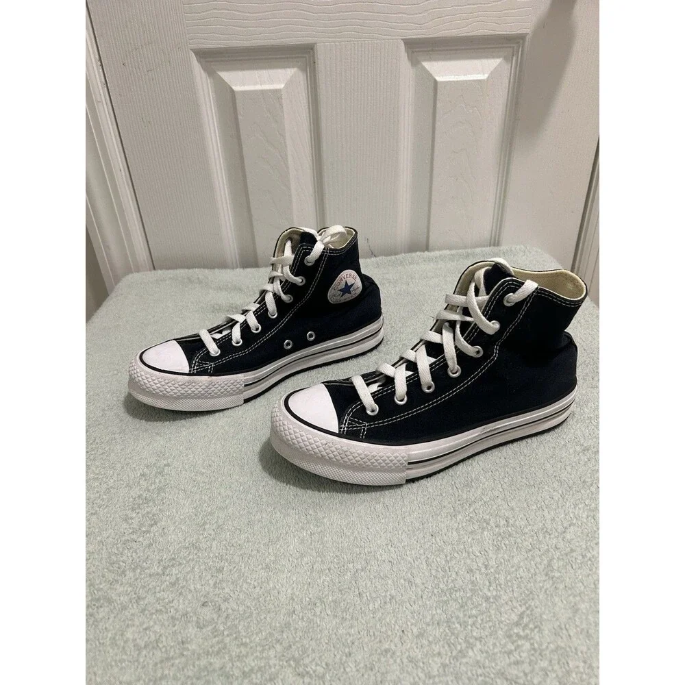 Converse Chuck Taylor All Star High Top Black Youth Size 5 Canvas Sneakers